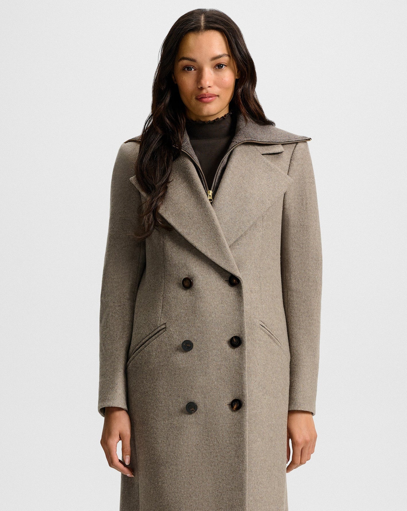 Beach Cashmere Dickey in Heather Dark Umber