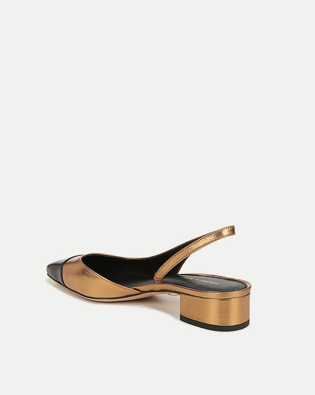 Cecile Sling in Black and Gold