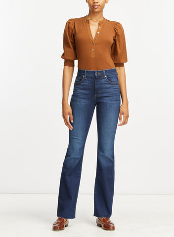 Coralee Puff Sleeve Tee in Ochre