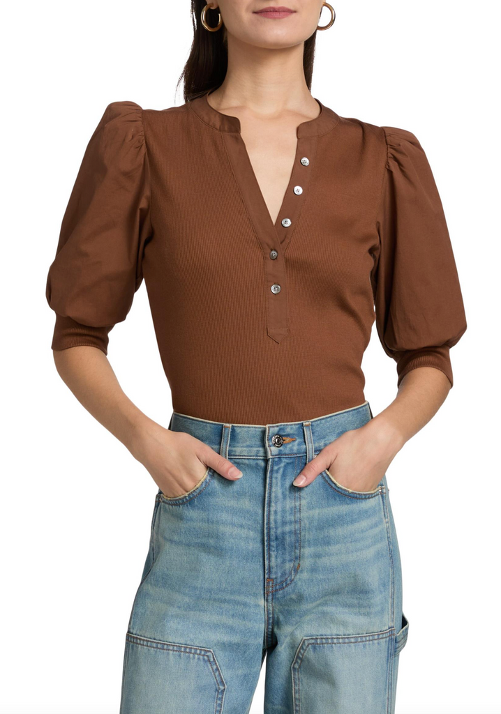 Coralee Top in Mahogany