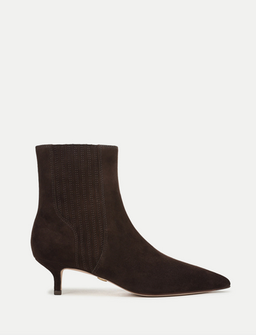 Lisa Mid-Heel Ankle Boot in Espresso