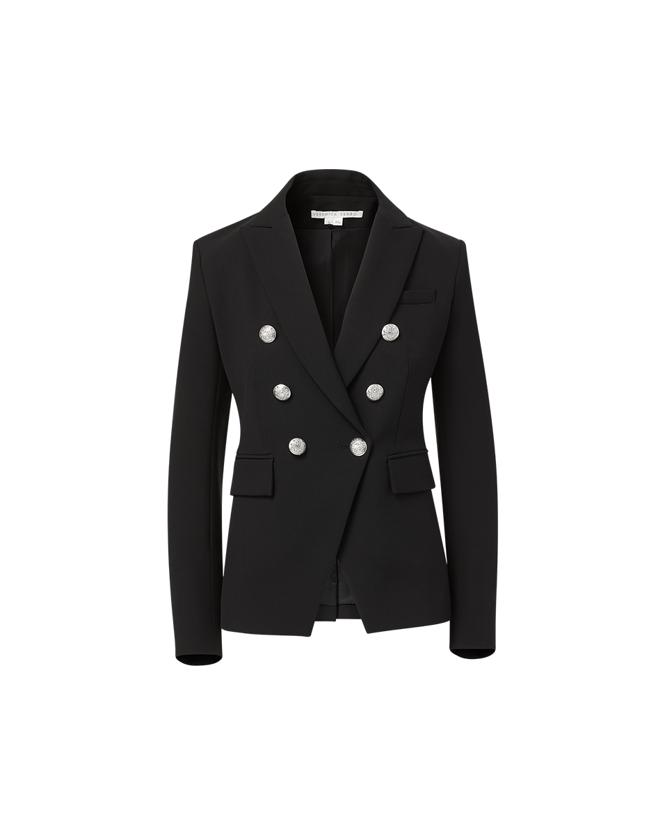 Miller Dickey Jacket in Black Silver Buttons