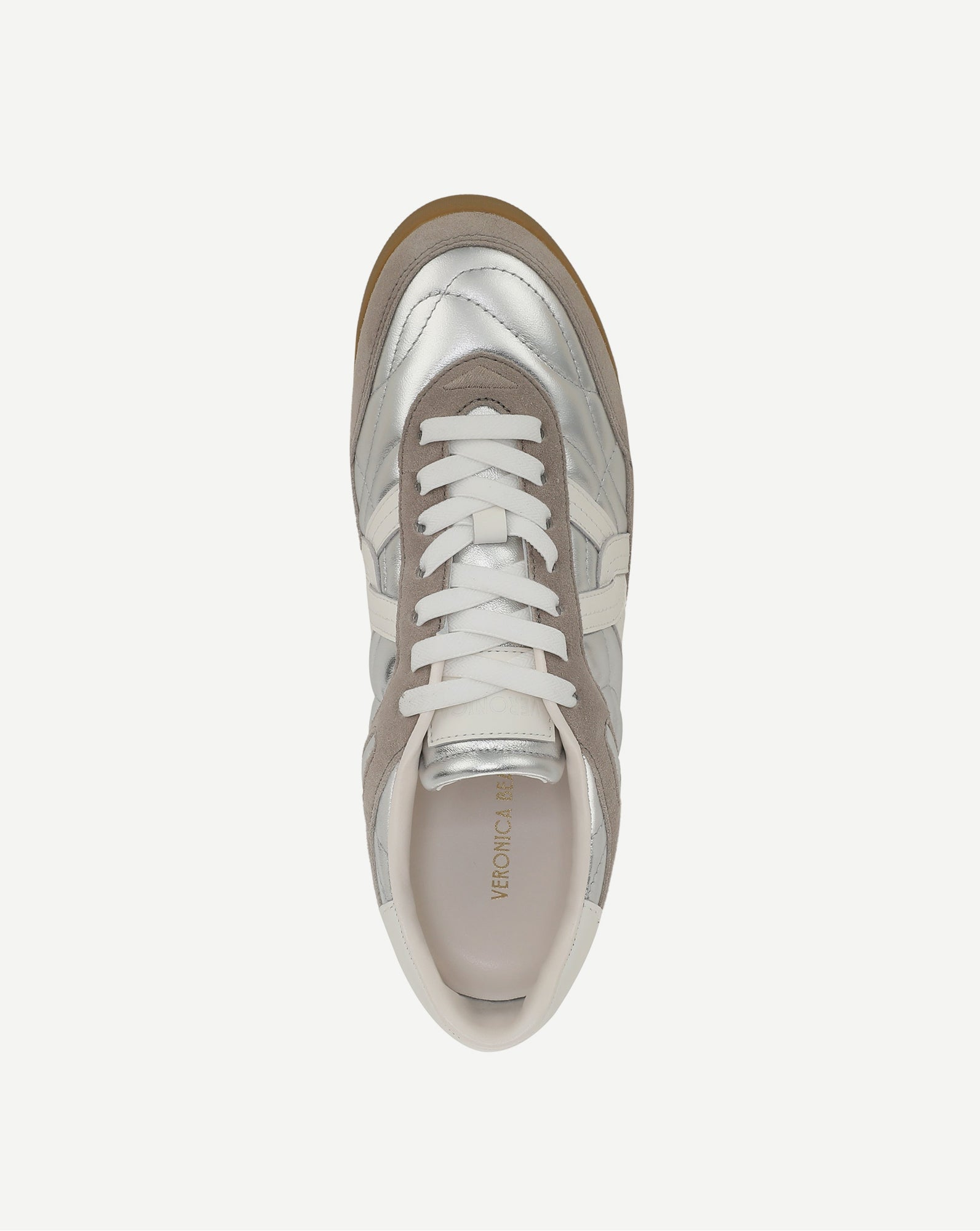 Natalia Suede Sneaker in Silver/Grey