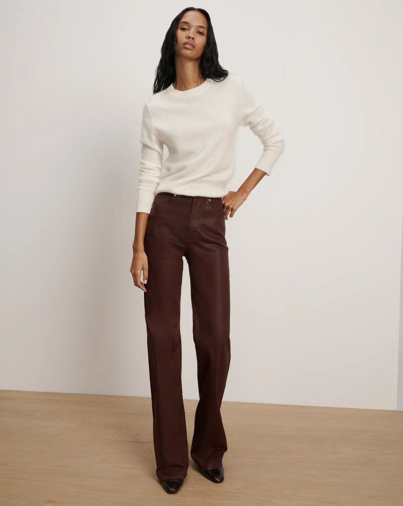 Pippen Brushed Cashmere Pullover in Ivory
