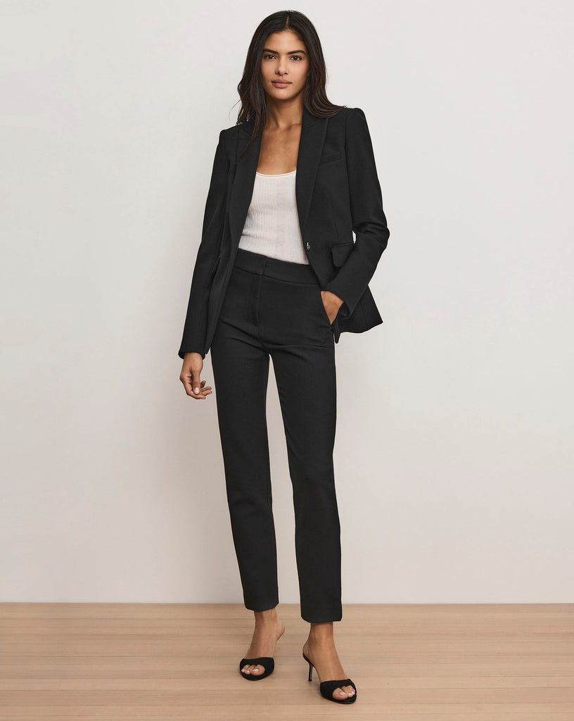 Renzo Clean Waistband Pant in Black