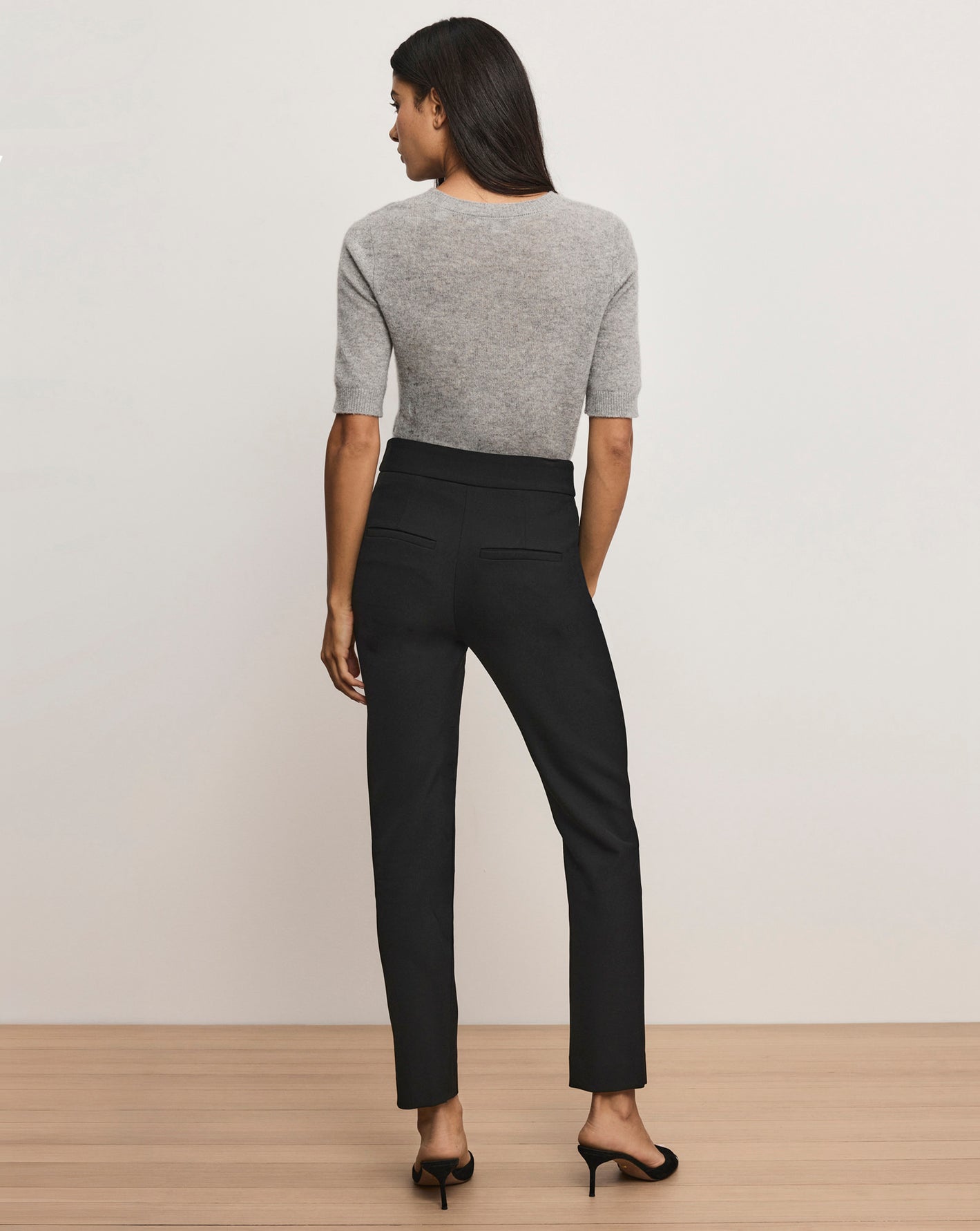 Renzo Clean Waistband Pant in Black
