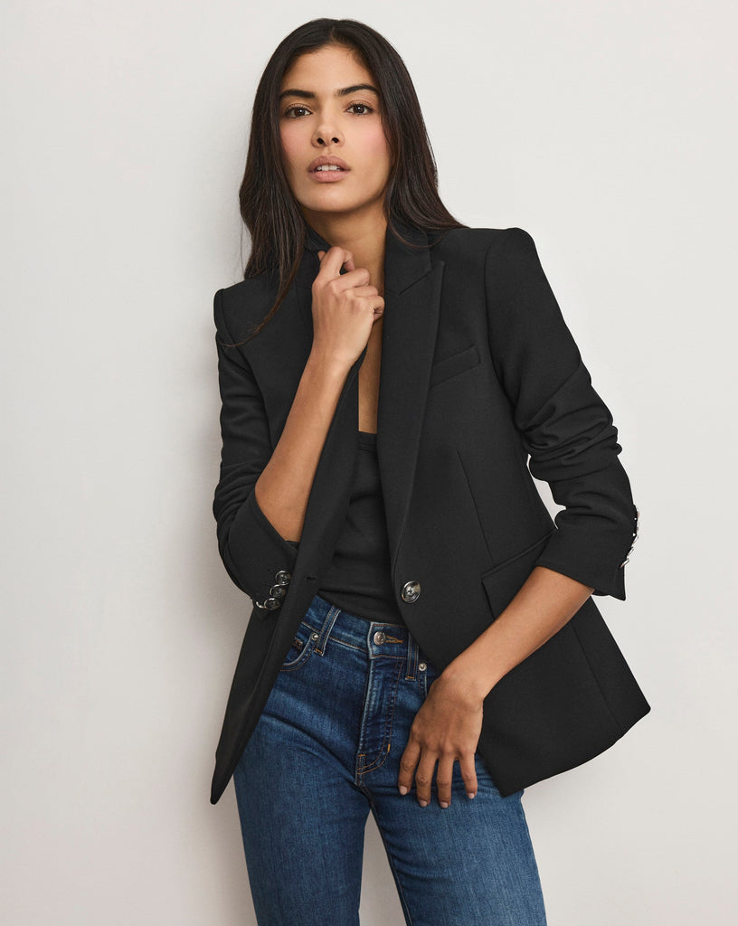 Single Breasted Miller Dickey Jacket in Black