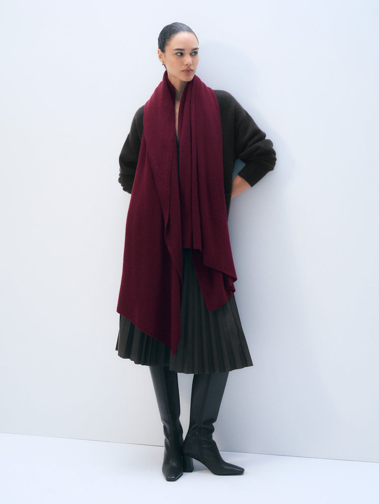 Cashmere Travel Wrap in Sangria