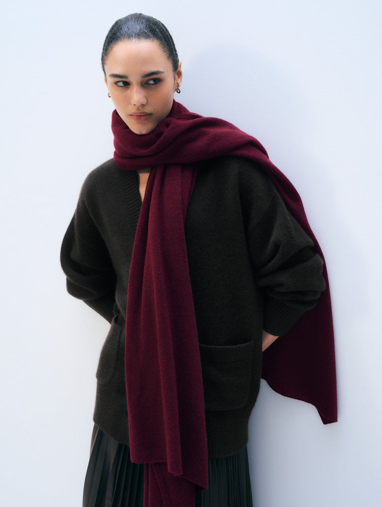 Cashmere Travel Wrap in Sangria