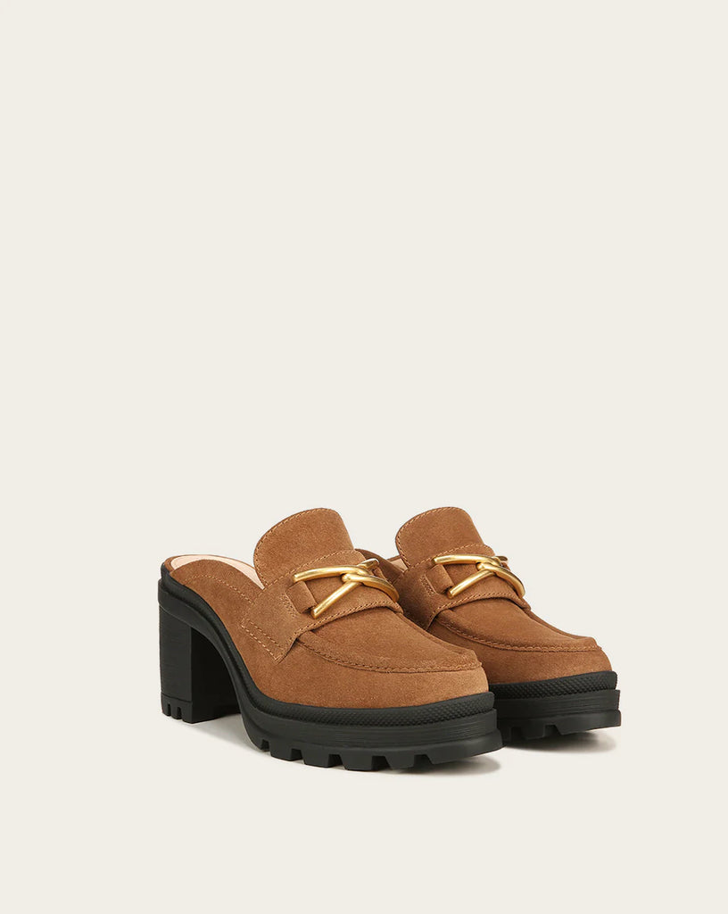 Wynter Suede Loafer Mule in Hazelwood
