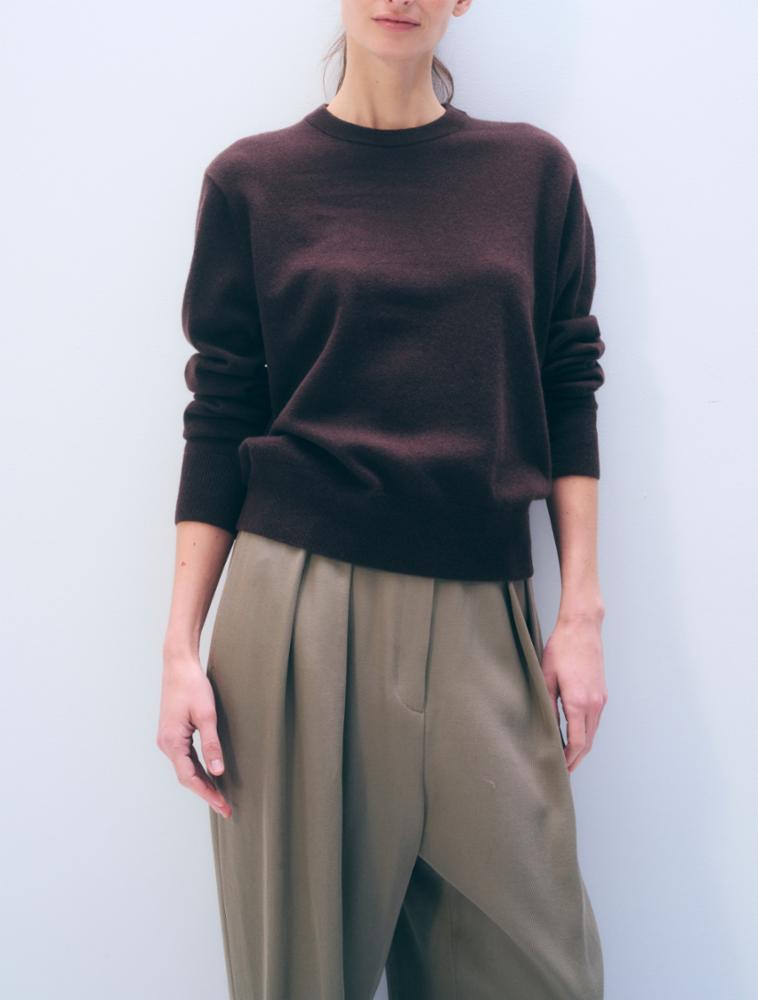 Cashmere Crew in Coffee Bean