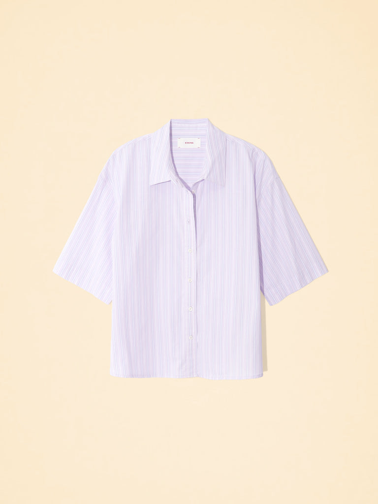 Gracie Shirt in Lilac Stripe