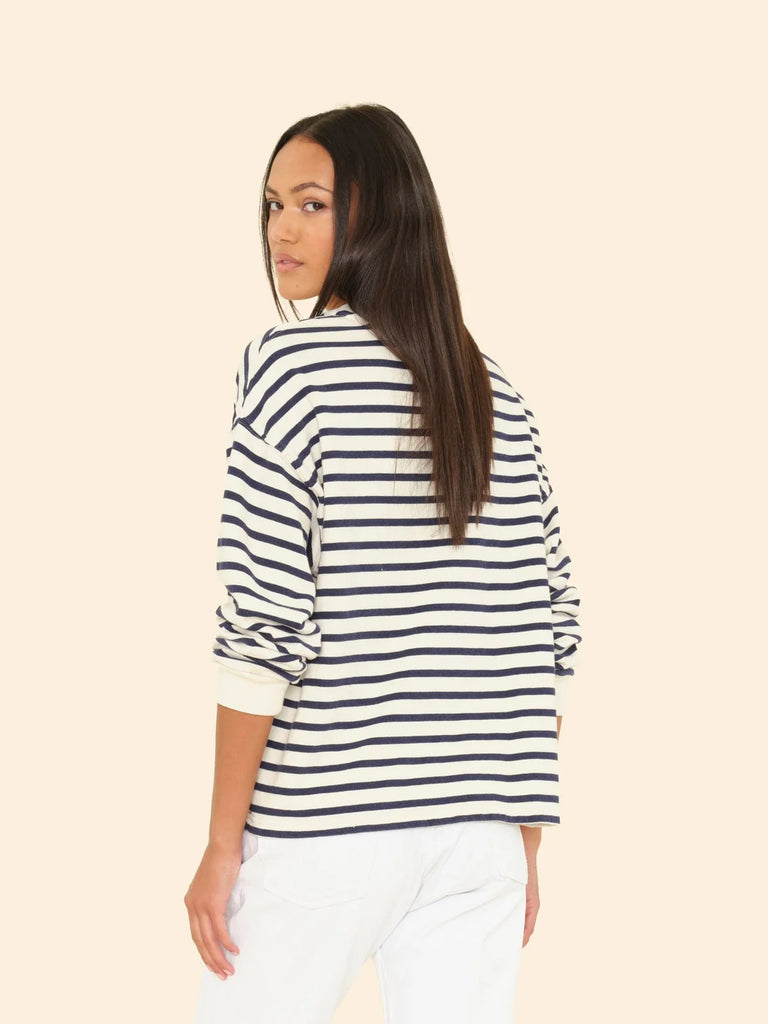 Honor Sweatshirt in Natural Stripe
