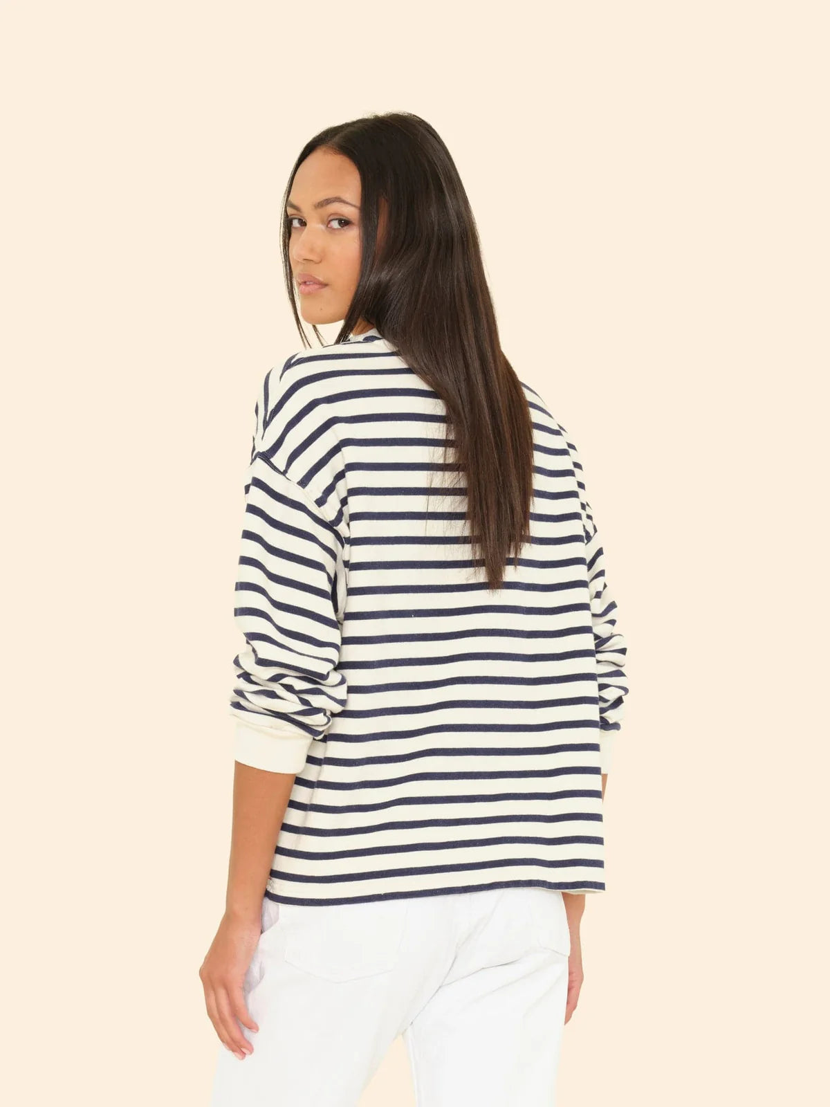 Honor Sweatshirt in Natural Stripe