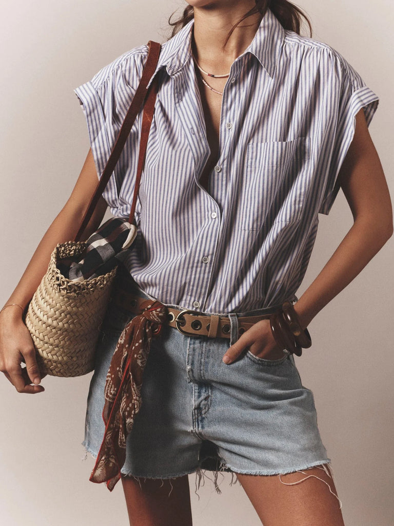 Lexi Shirt in Blue Aggie