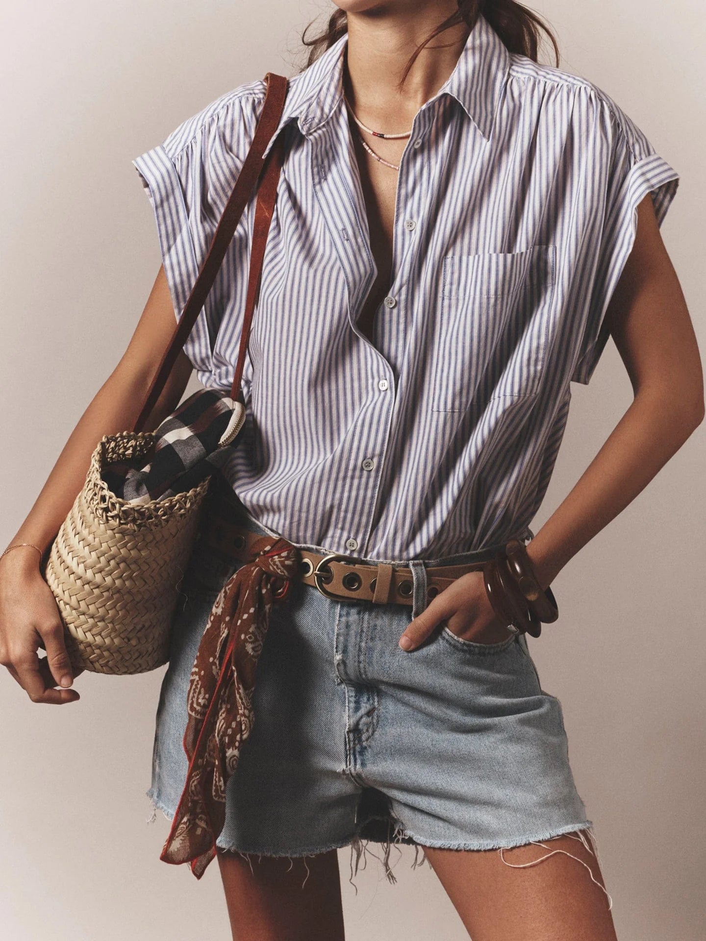 Lexi Shirt in Blue Aggie