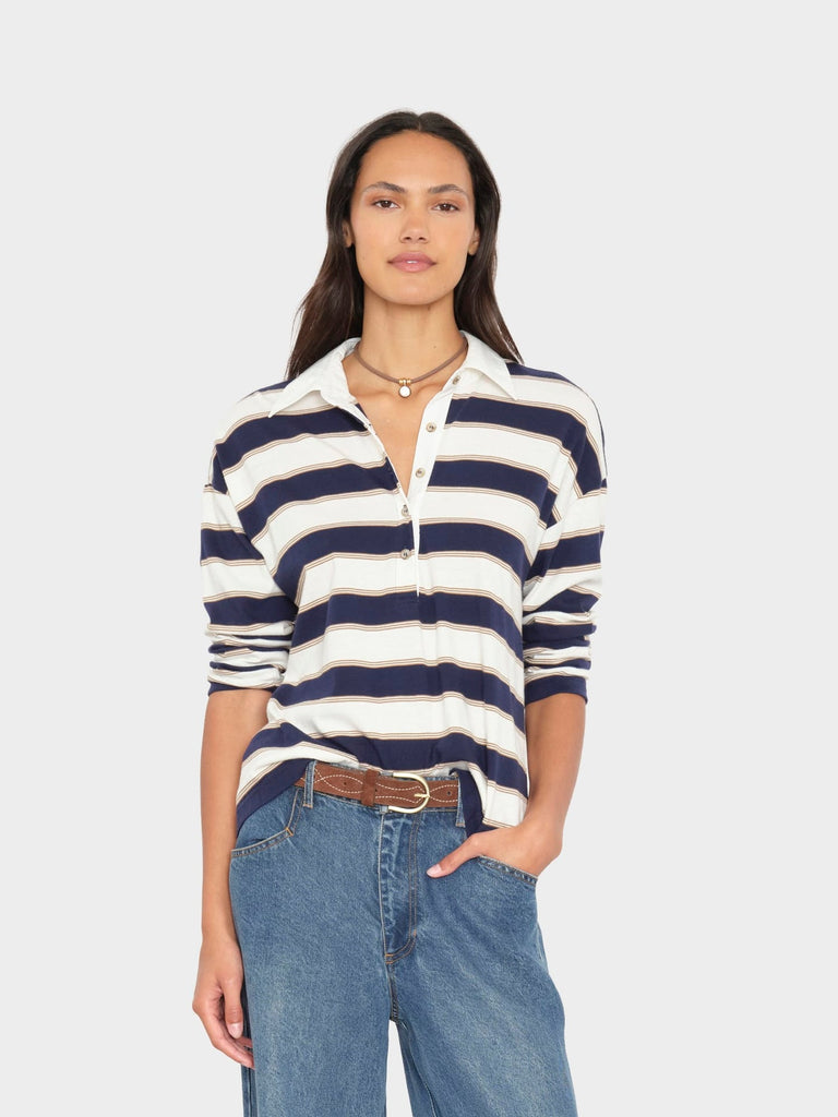 Troy Tee in Navy Crescent