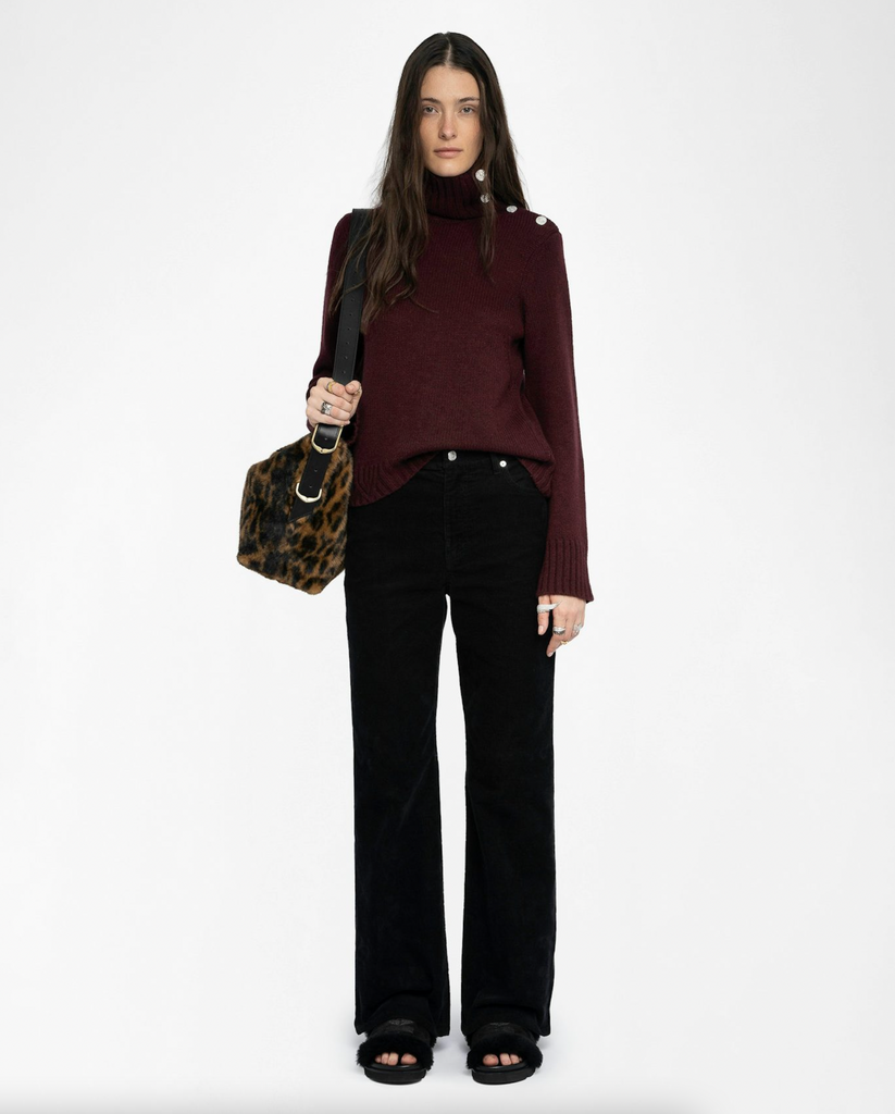 Nalma Cashmere Sweater in Burgundy