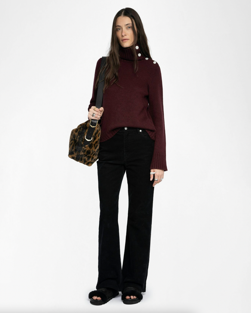 Nalma Cashmere Sweater in Burgundy