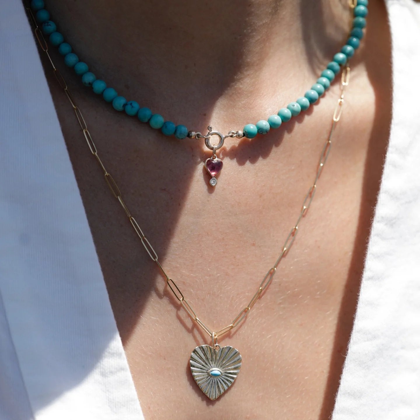 Natural Arizona Turquoise Beaded Necklace