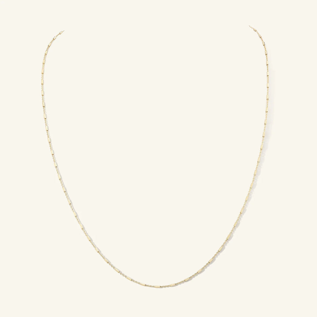 Octagon Tube Chain Necklace - 18"