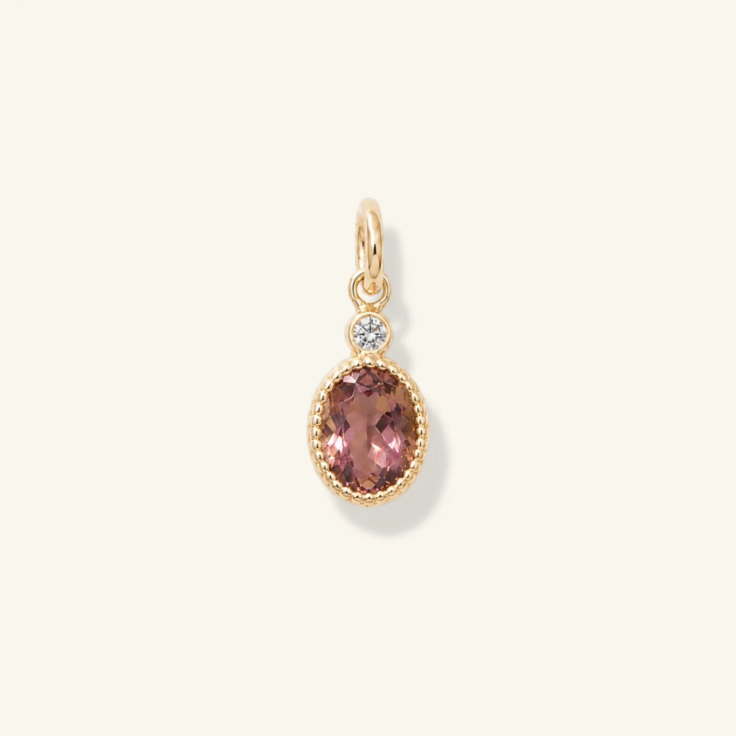 One of A Kind Pink Tourmaline Station Pendant