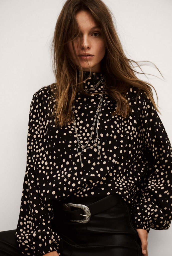 Delphine Long-Sleeved Top. Encre