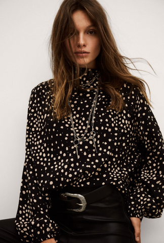 Delphine Long-Sleeved Top. Encre