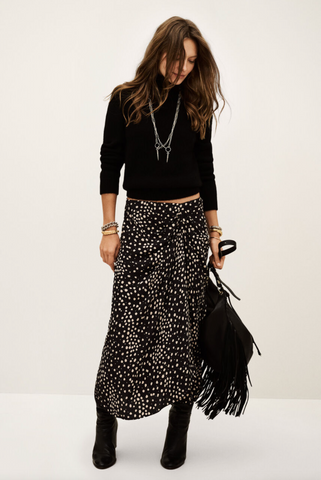 Dopera Midi Skirt. Encre