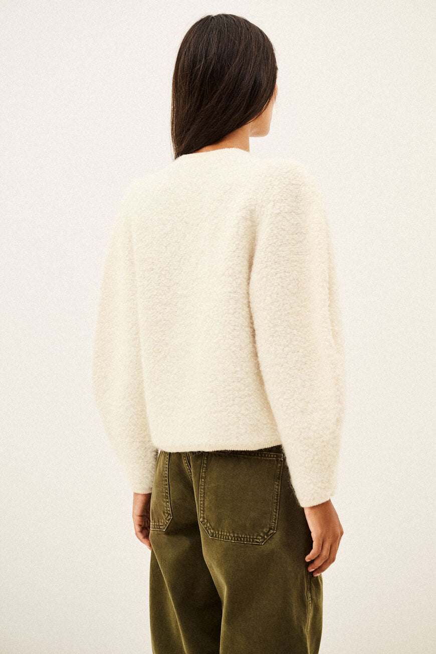 Fida Knit Cardigan. Ecru