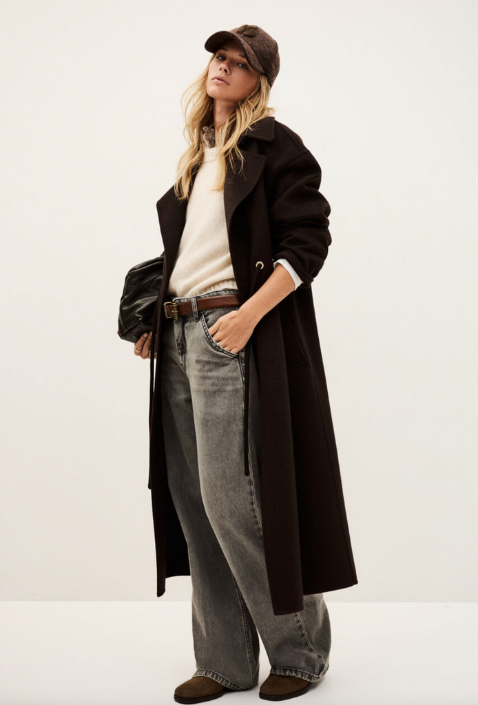 Kate Midi Coat. Chocolat