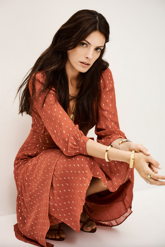 Maia Dress. Brique