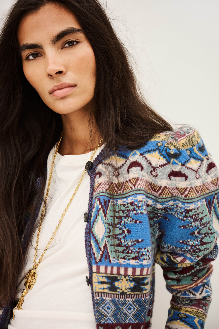 Maja Knit Cardigan. Multico