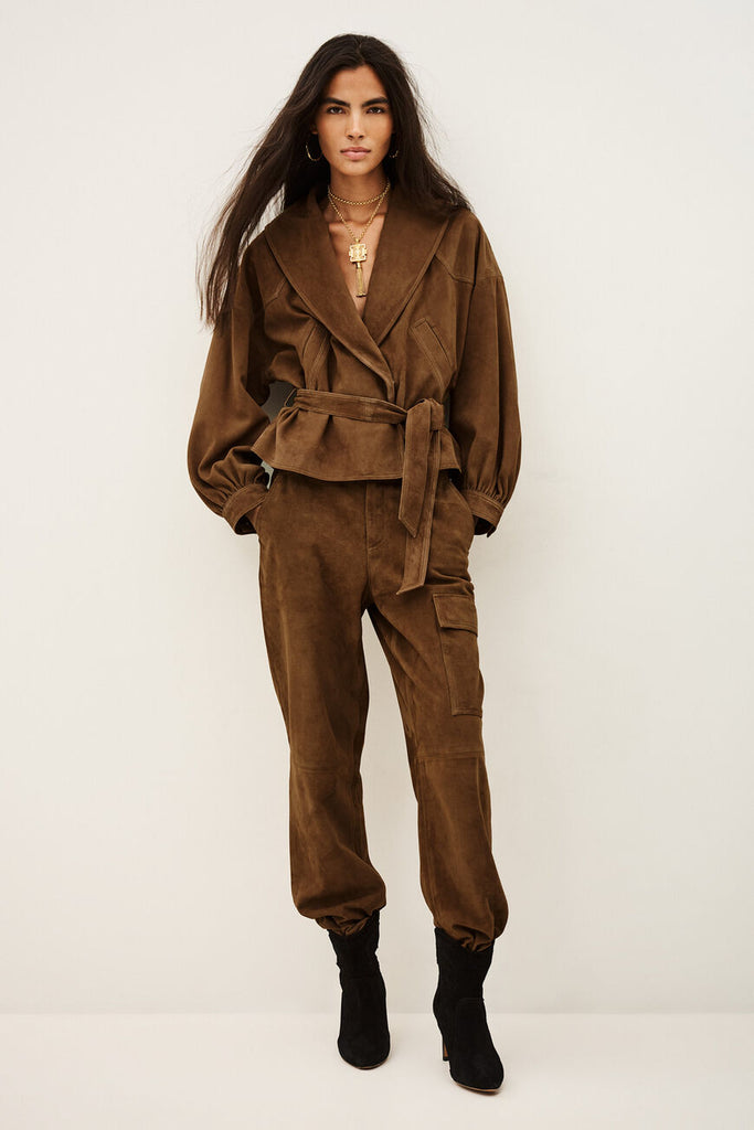 Manon Suede Jacket. Terre