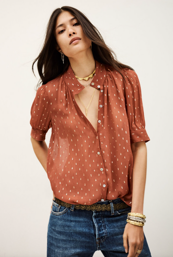 Shop Mimi Shirt. Brique