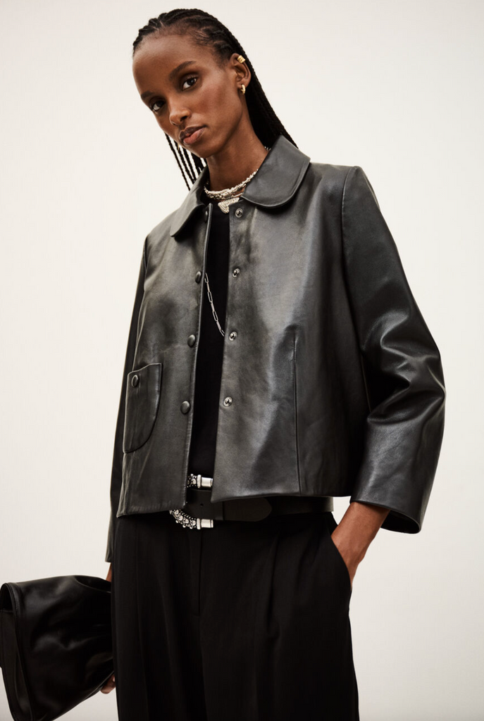 Mylos Jacket. Black Leather