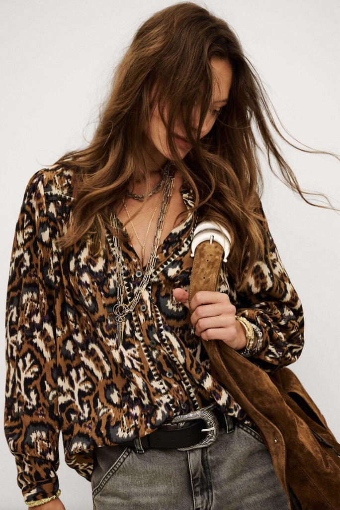 Onada Long-Sleeved Blouse. Ocre