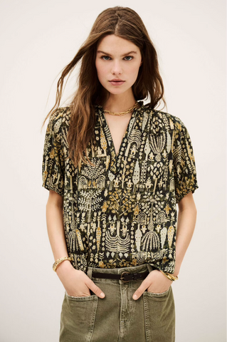Pueblo Blouse. Kaki