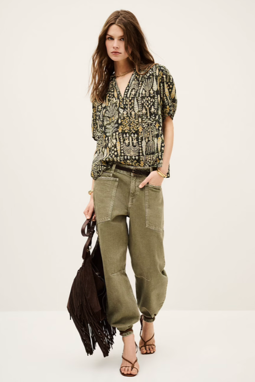 Pueblo Blouse. Kaki
