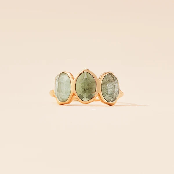 earth element mood ring in 14k solid gold