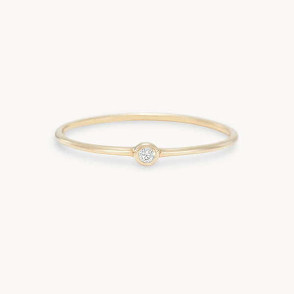 family april birthstone stacking ring in 10k solid gold