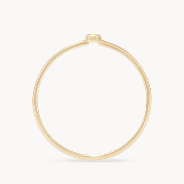 family august birthstone stacking ring in 10k solid gold