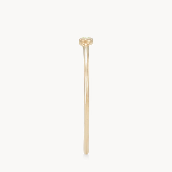 family august birthstone stacking ring in 10k solid gold