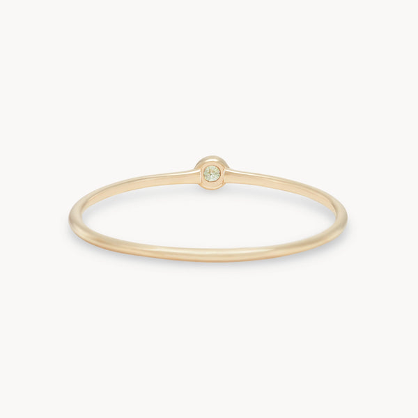 family august birthstone stacking ring in 10k solid gold