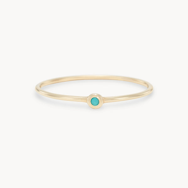family december birthstone stacking ring in 10k solid gold