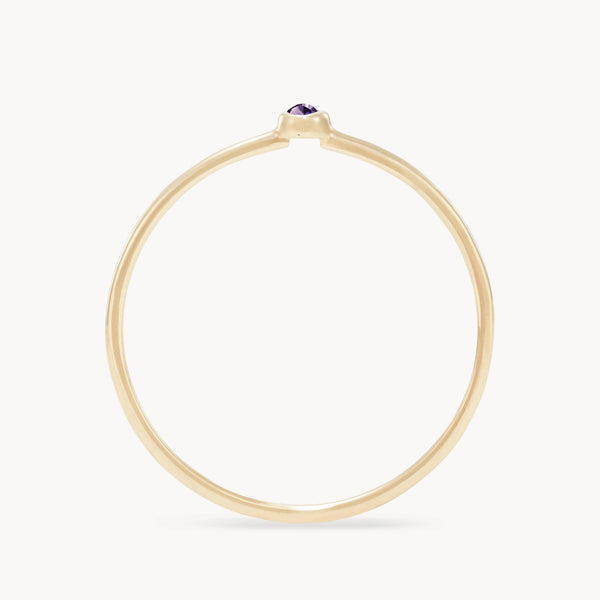 family february birthstone stacking ring in 10k solid gold