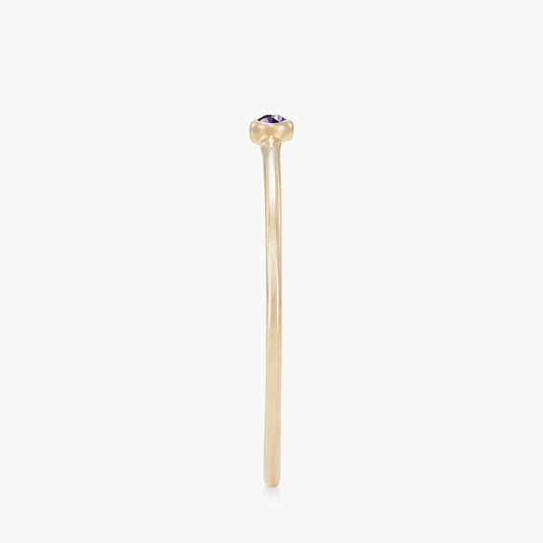 family february birthstone stacking ring in 10k solid gold