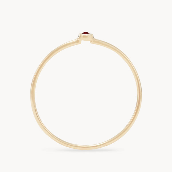 family january birthstone stacking ring in 10k solid gold