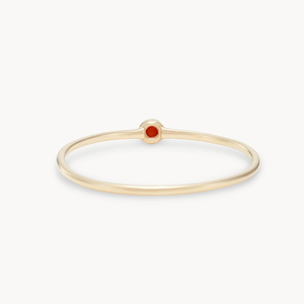 family january birthstone stacking ring in 10k solid gold
