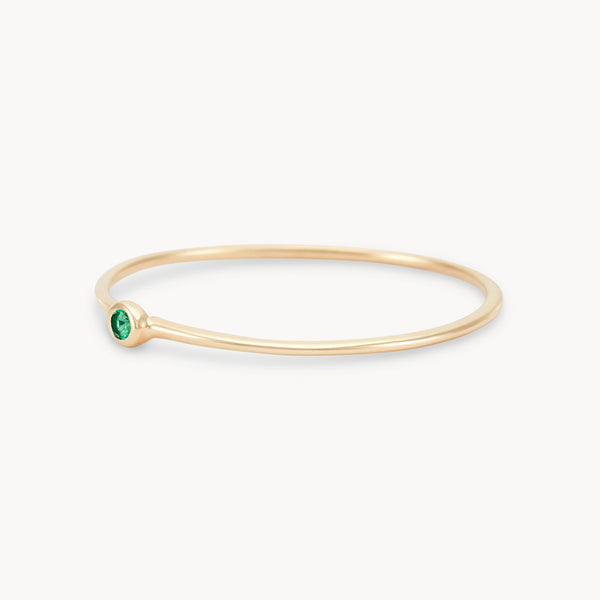 family may birthstone stacking ring in 10k solid gold